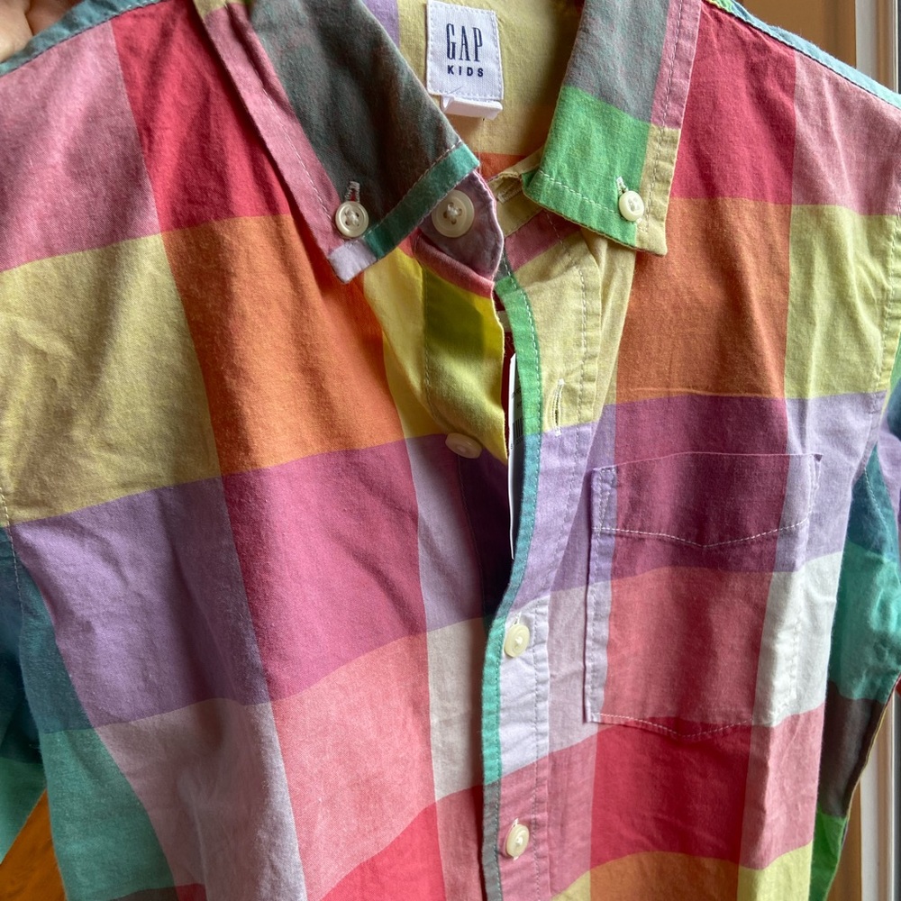 Easter 🐣GAP Plaid Button Down Shirt - Picture 3 of 5